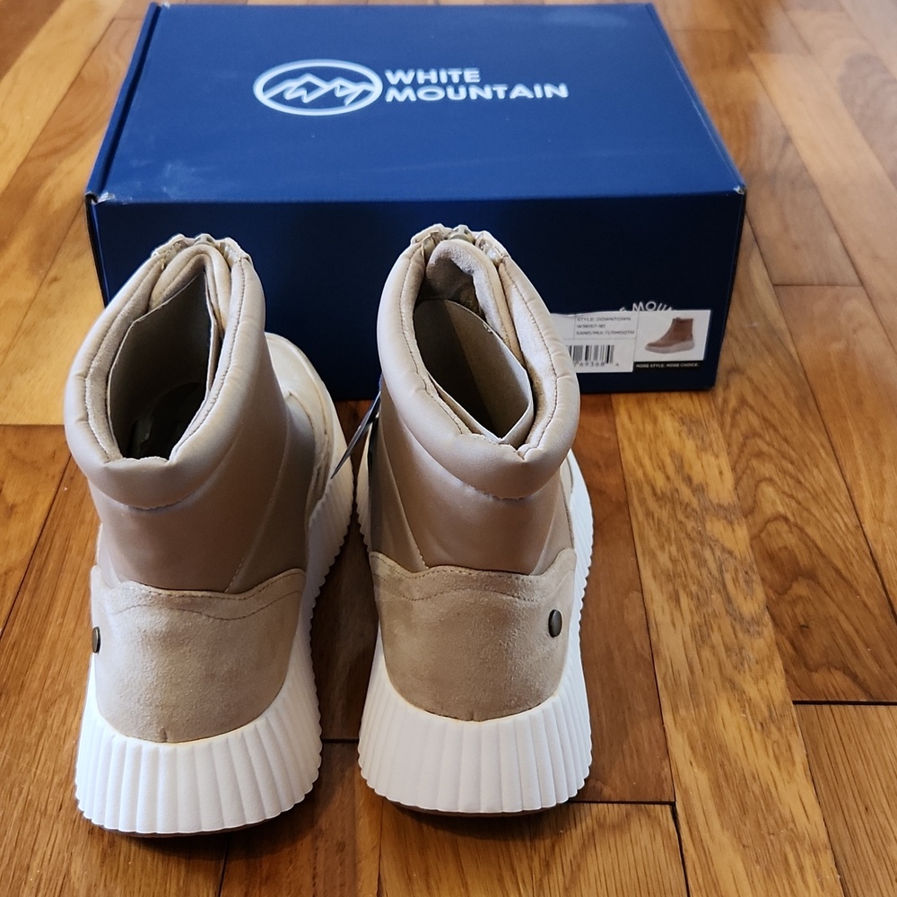 White Mountain Water Resistant Front Zip Downtown Sneaker Boots NWT Size 9.5 M - Picture 9 of 10
